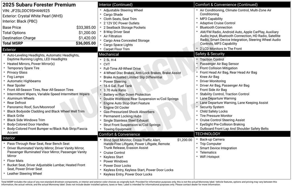 Certified 2025 Subaru Forester Premium image 57