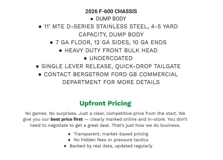 New 2026 Ford F600 4x4 Regular Cab Super Duty w/ XL Chrome Package image 2