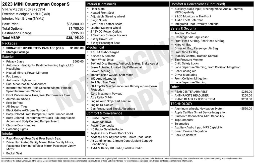 Used 2023 MINI Cooper Countryman S w/ Signature Upholstery Package FWD image 9