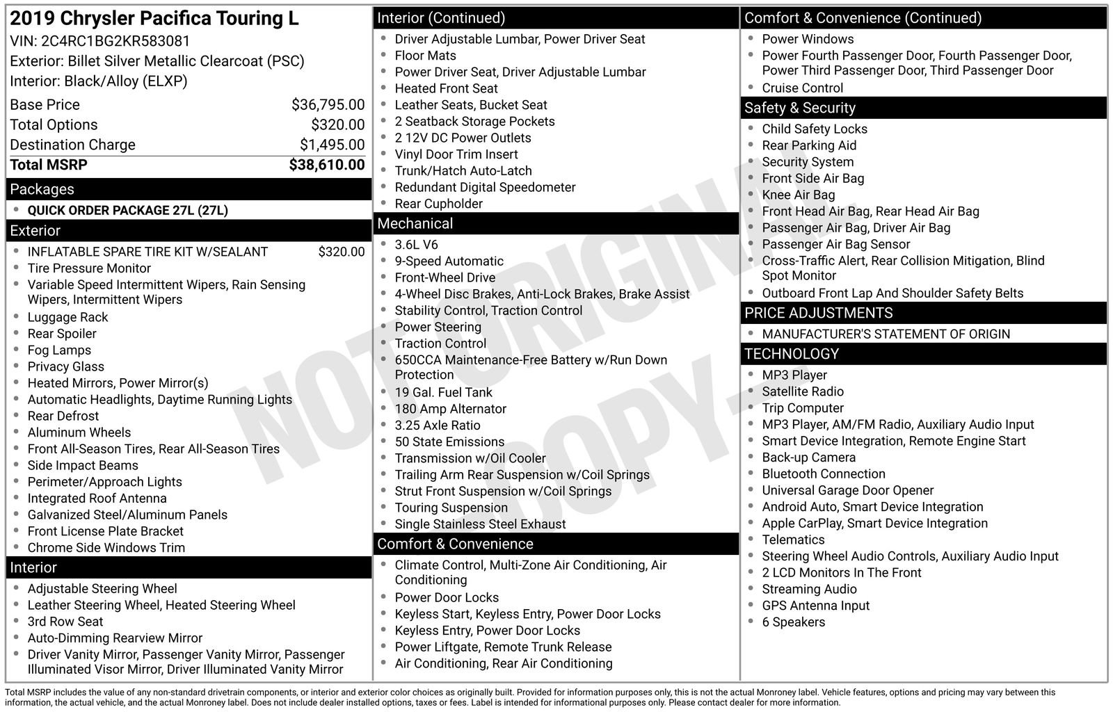 Used 2019 Chrysler Pacifica Touring-L image 13