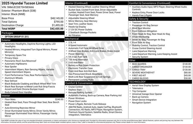 Certified 2025 Hyundai Tucson Limited AWD/4WD image 49