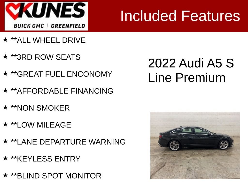 Used 2022 Audi A5 2.0T Premium AWD/4WD image 3