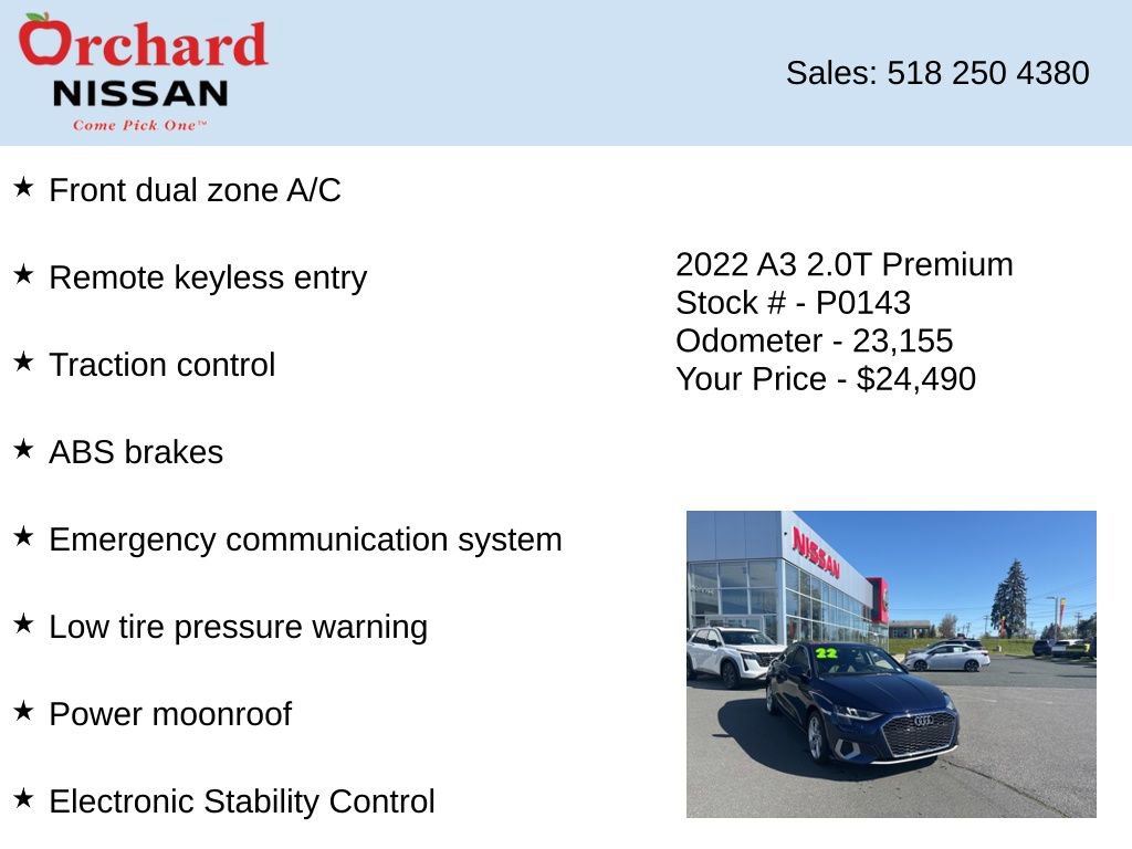 Used 2022 Audi A3 2.0T Premium FWD image 7