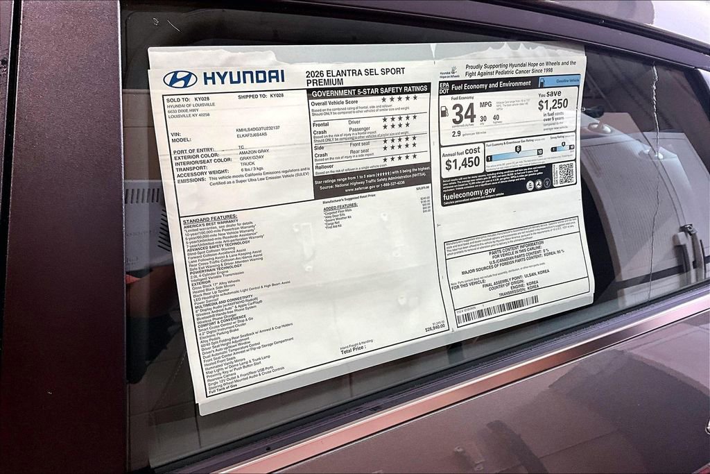 New 2026 Hyundai Elantra SEL Sport Premium FWD image 15