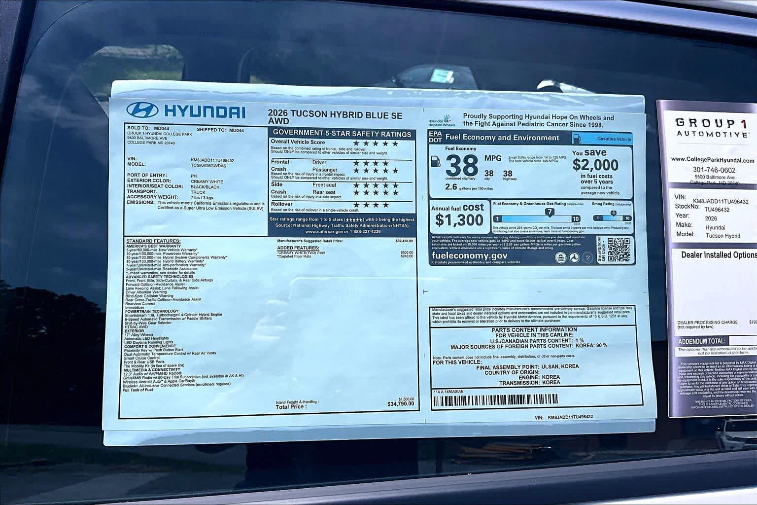 New 2026 Hyundai Tucson Blue SE AWD/4WD image 19
