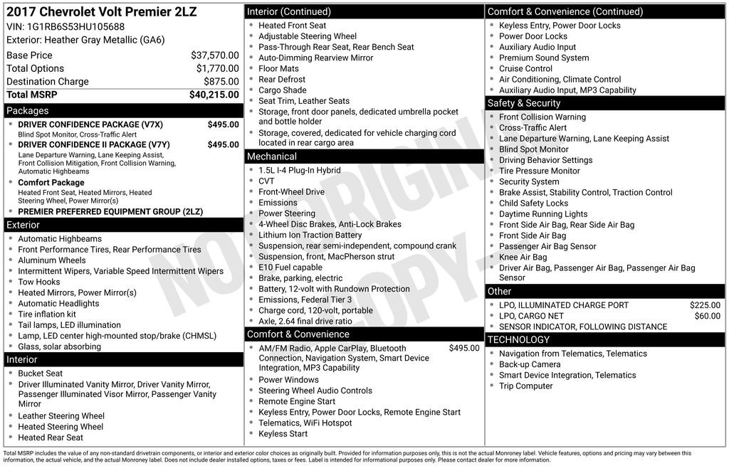 Used 2017 Chevrolet Volt Premier w/ Driver Confidence II Package FWD video 2