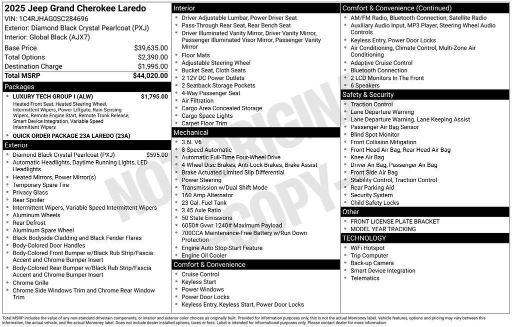 Certified 2025 Jeep Grand Cherokee Laredo w/ Luxury Tech Group I image 42