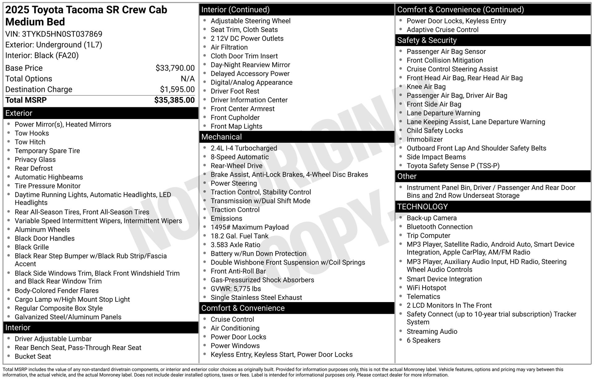 Used 2025 Toyota Tacoma SR RWD image 39
