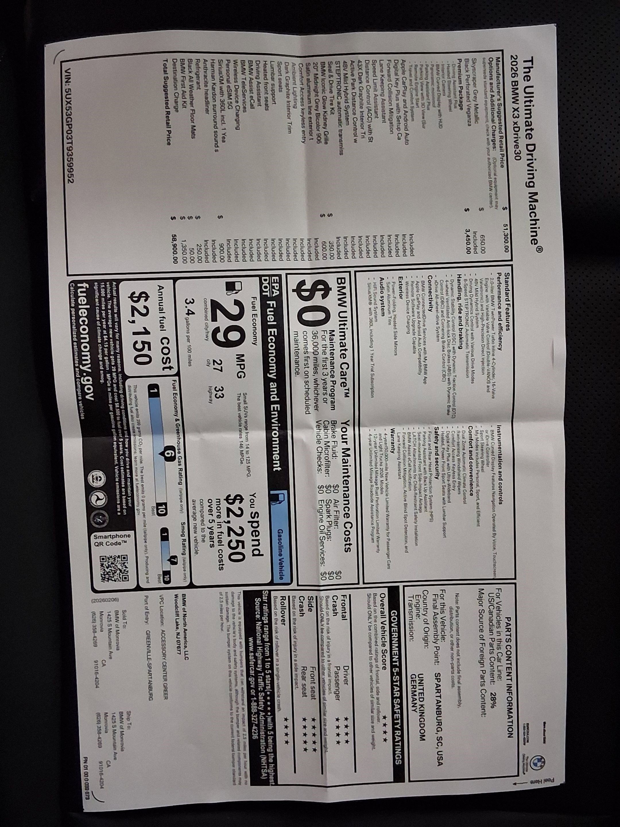 New 2026 BMW X3 xDrive30 w/ Premium Package image 32