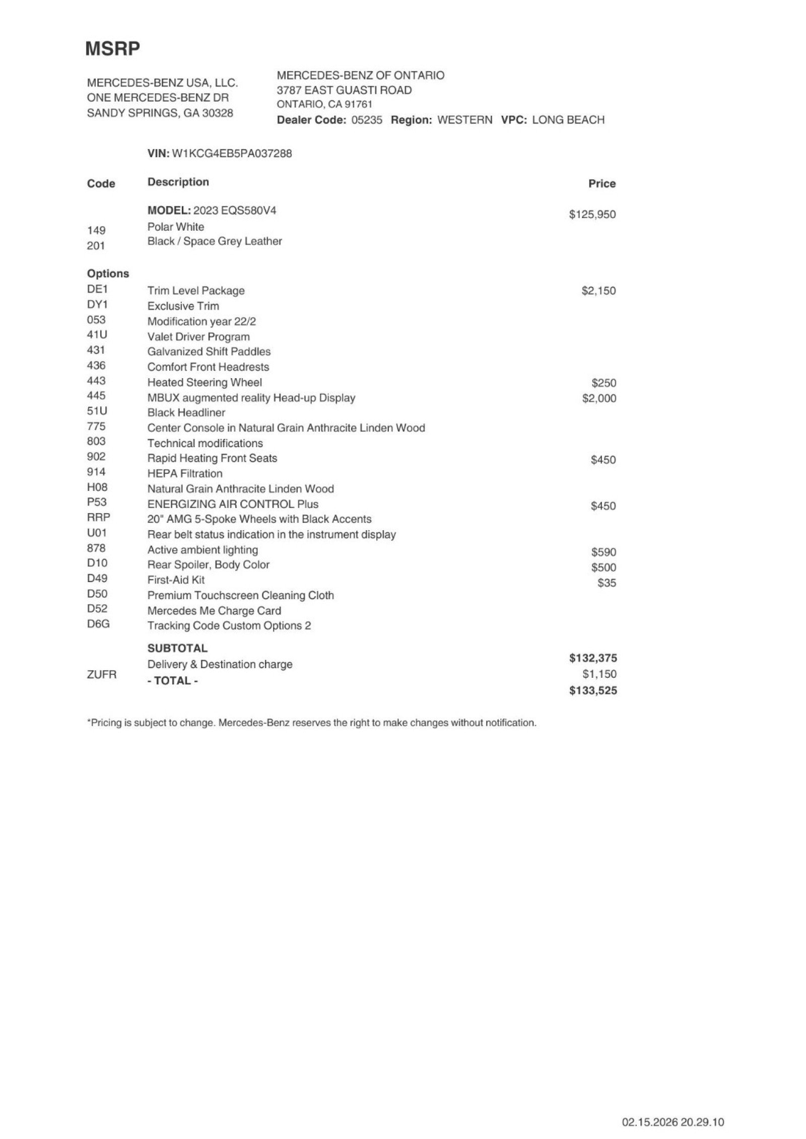 Certified 2023 Mercedes-Benz EQS 580 4MATIC Sedan image 2