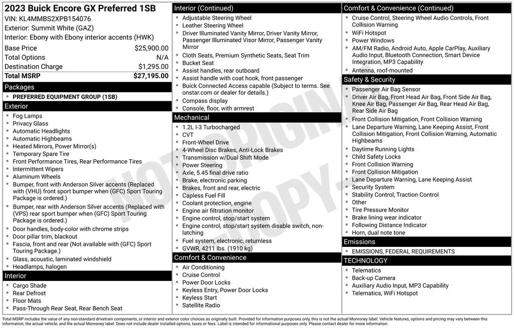 Used 2023 Buick Encore GX Preferred image 6