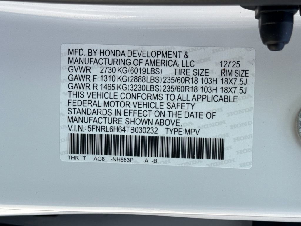 New 2026 Honda Odyssey EX-L image 28