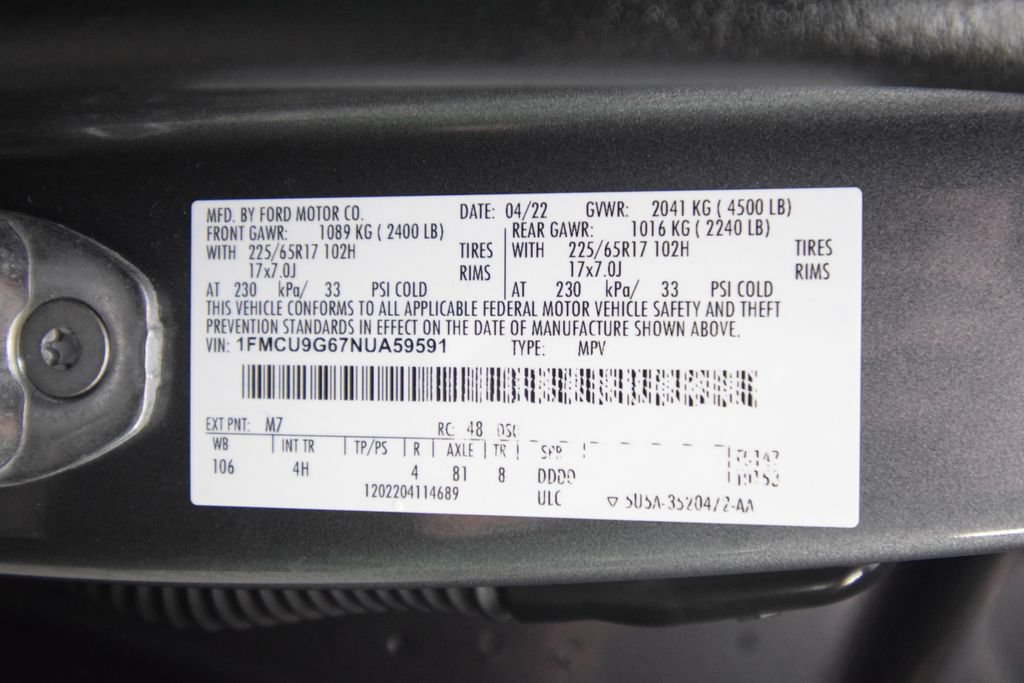 Used 2022 Ford Escape SE w/ Convenience Package AWD/4WD image 29