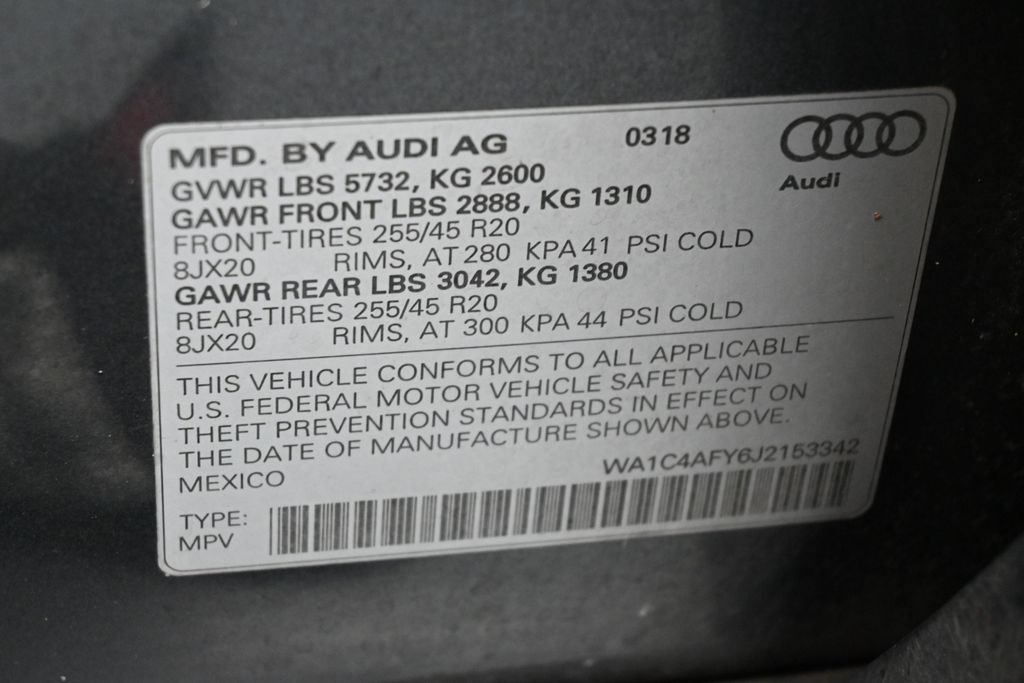 Used 2018 Audi SQ5 Prestige AWD/4WD image 17