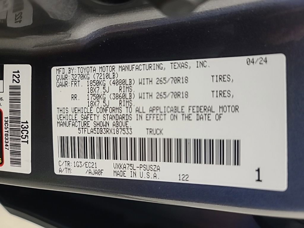 Used 2024 Toyota Tundra SR5 w/ SR5 Premium Package image 38