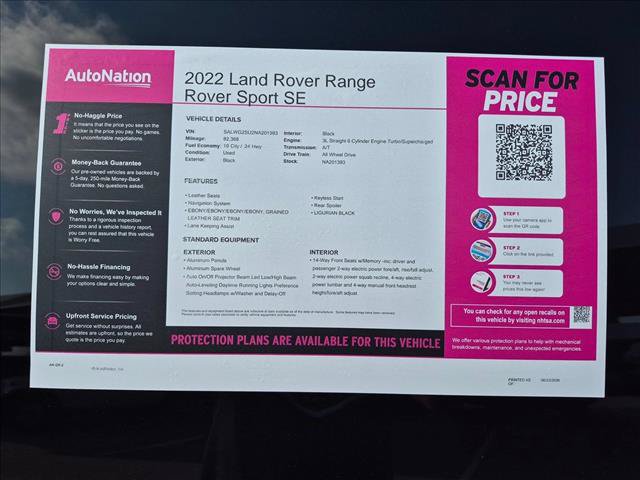 Used 2022 Land Rover Range Rover Sport SE AWD/4WD image 23