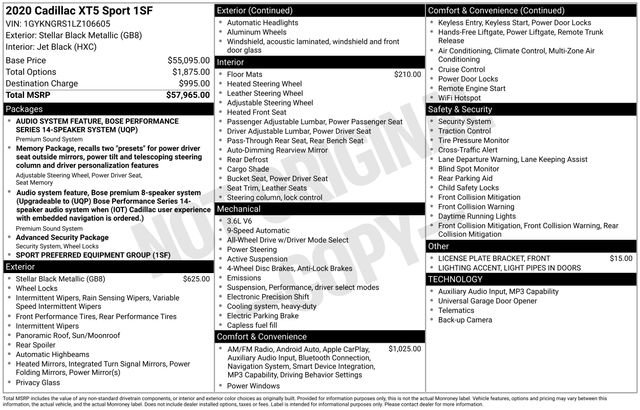 Used 2020 Cadillac XT5 Sportv image 30