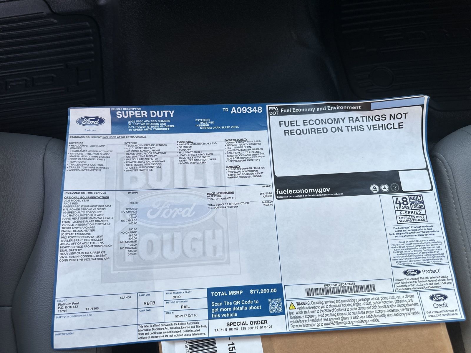 New 2026 Ford F550 4x4 Regular Cab Super Duty image 16