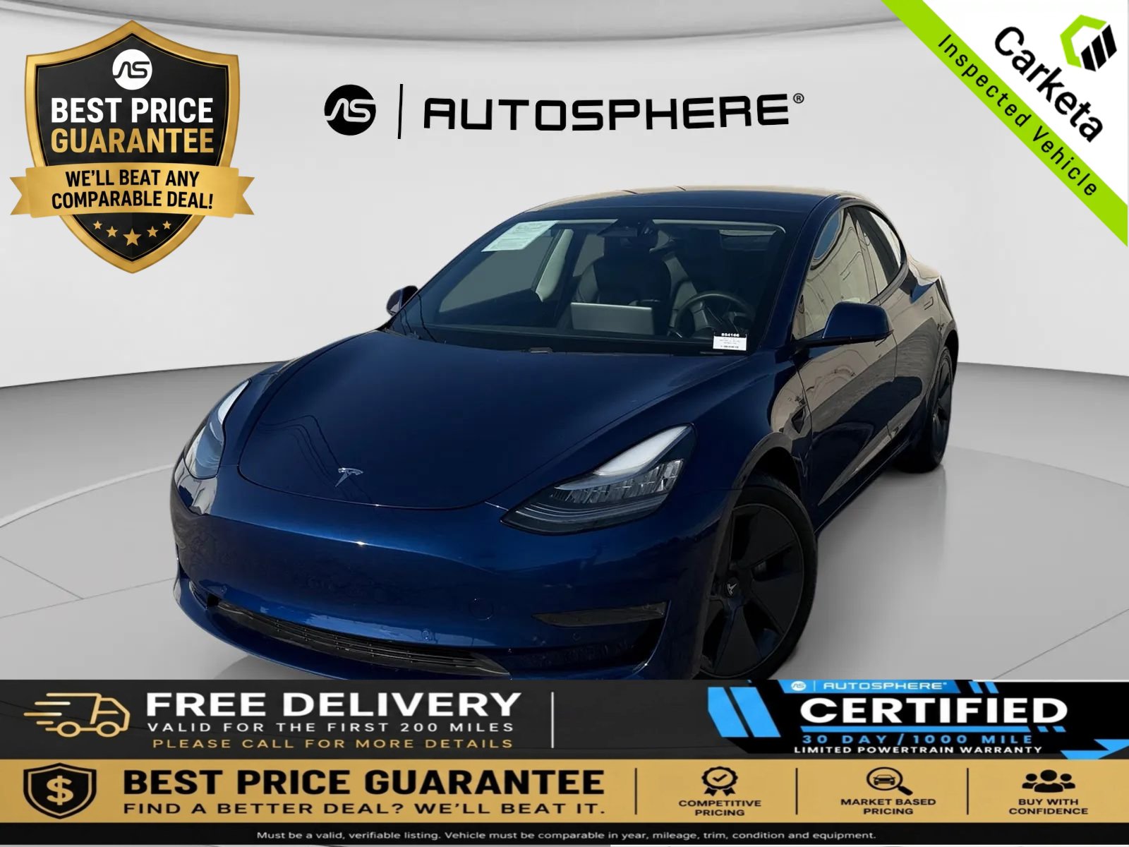 Used 2021 Tesla Model 3 Standard Range Plus RWD image 1