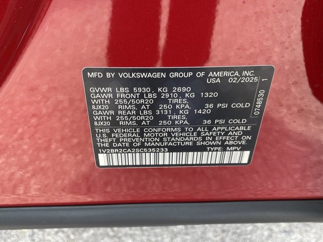 New 2025 Volkswagen Atlas SEL image 33