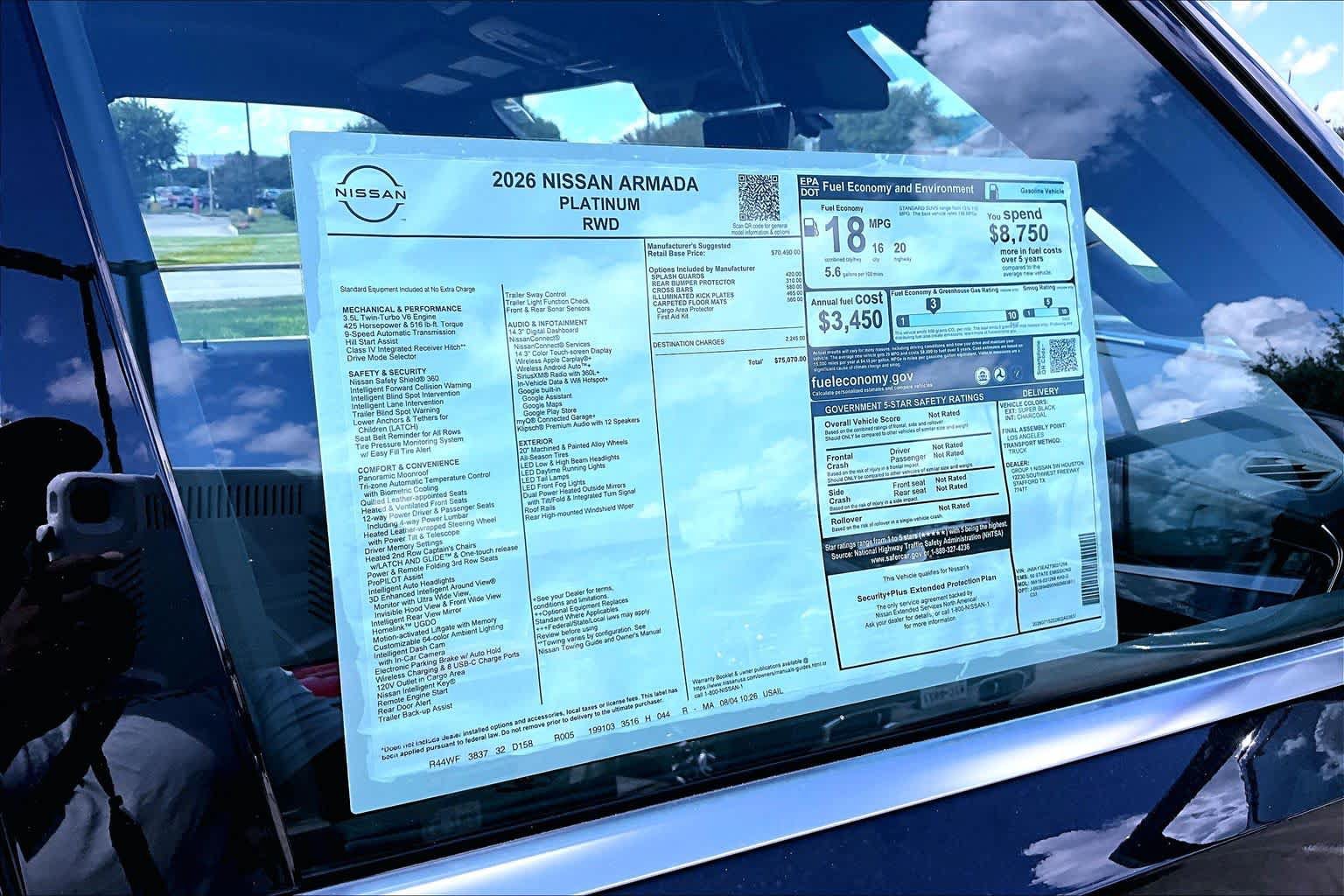 New 2026 Nissan Armada Platinum RWD image 20