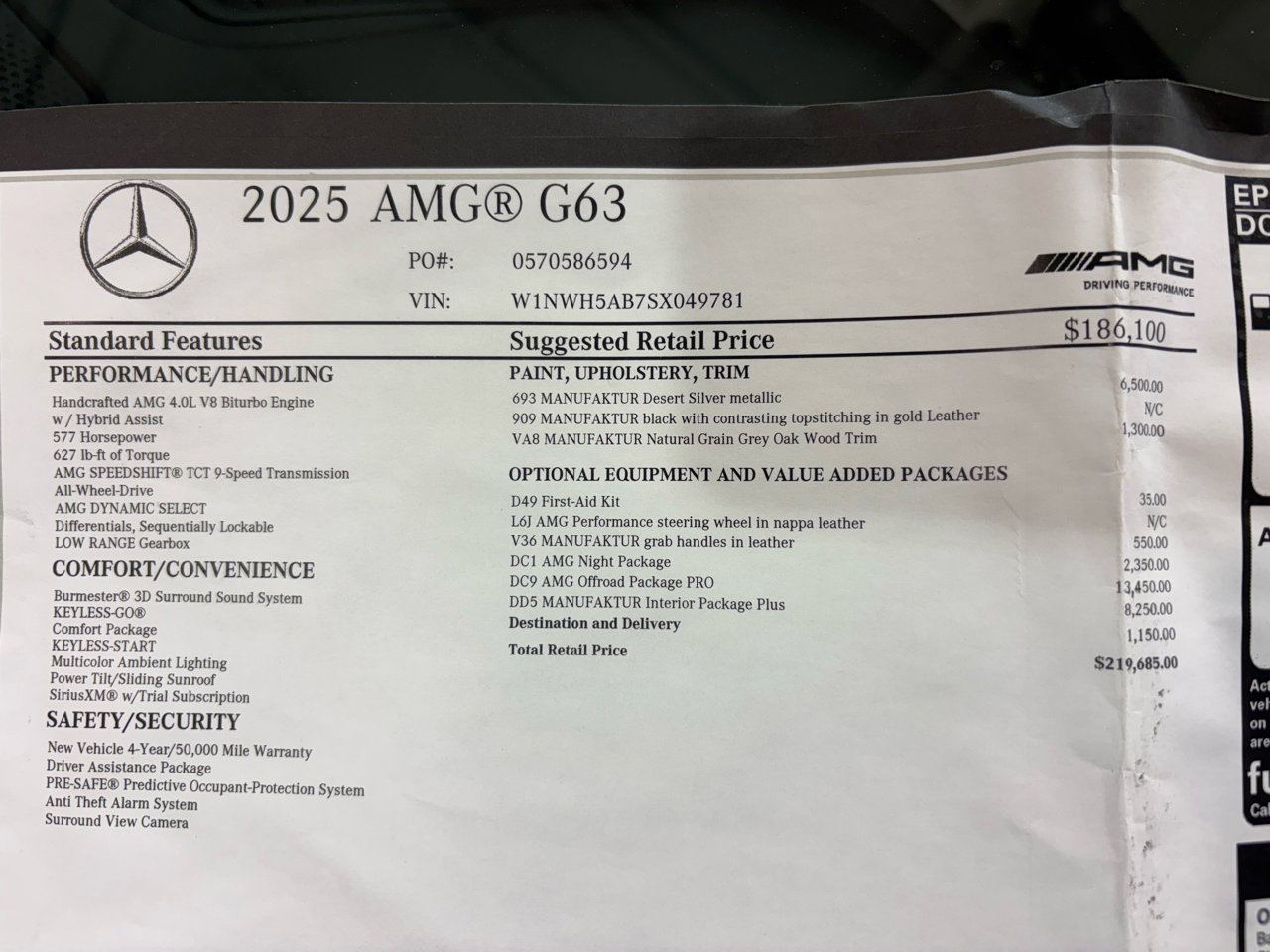 Used 2025 Mercedes-Benz G 63 AMG 4MATIC image 45