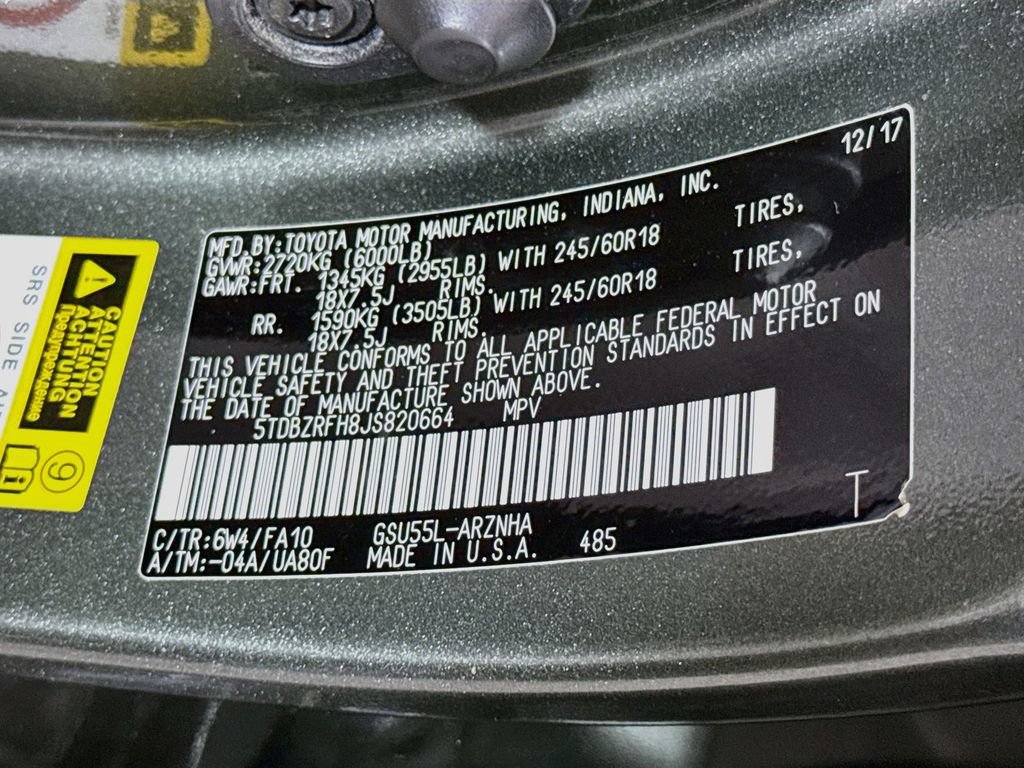 Certified 2018 Toyota Highlander Plus AWD/4WD image 36
