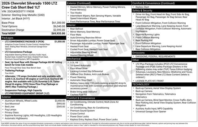 New 2026 Chevrolet Silverado 1500 LTZ w/ LTZ Convenience Package II image 2