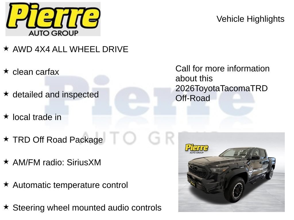 Used 2026 Toyota Tacoma TRD Off-Road AWD/4WD image 7