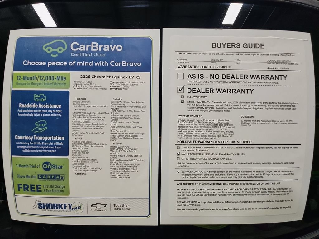 Used 2026 Chevrolet Equinox EV RS w/ Convenience Package II AWD/4WD image 33