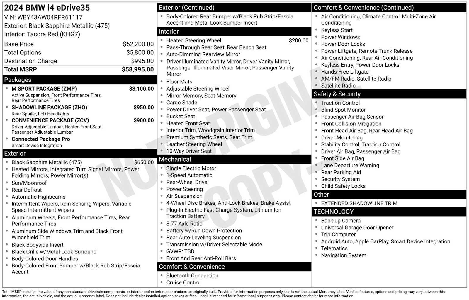 Used 2024 BMW i4 eDrive35 w/ M Sport Package RWD image 28