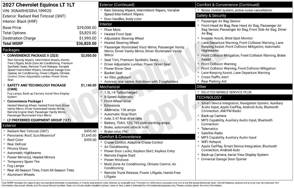 New 2027 Chevrolet Equinox LT w/ Convenience Package II FWD image 9