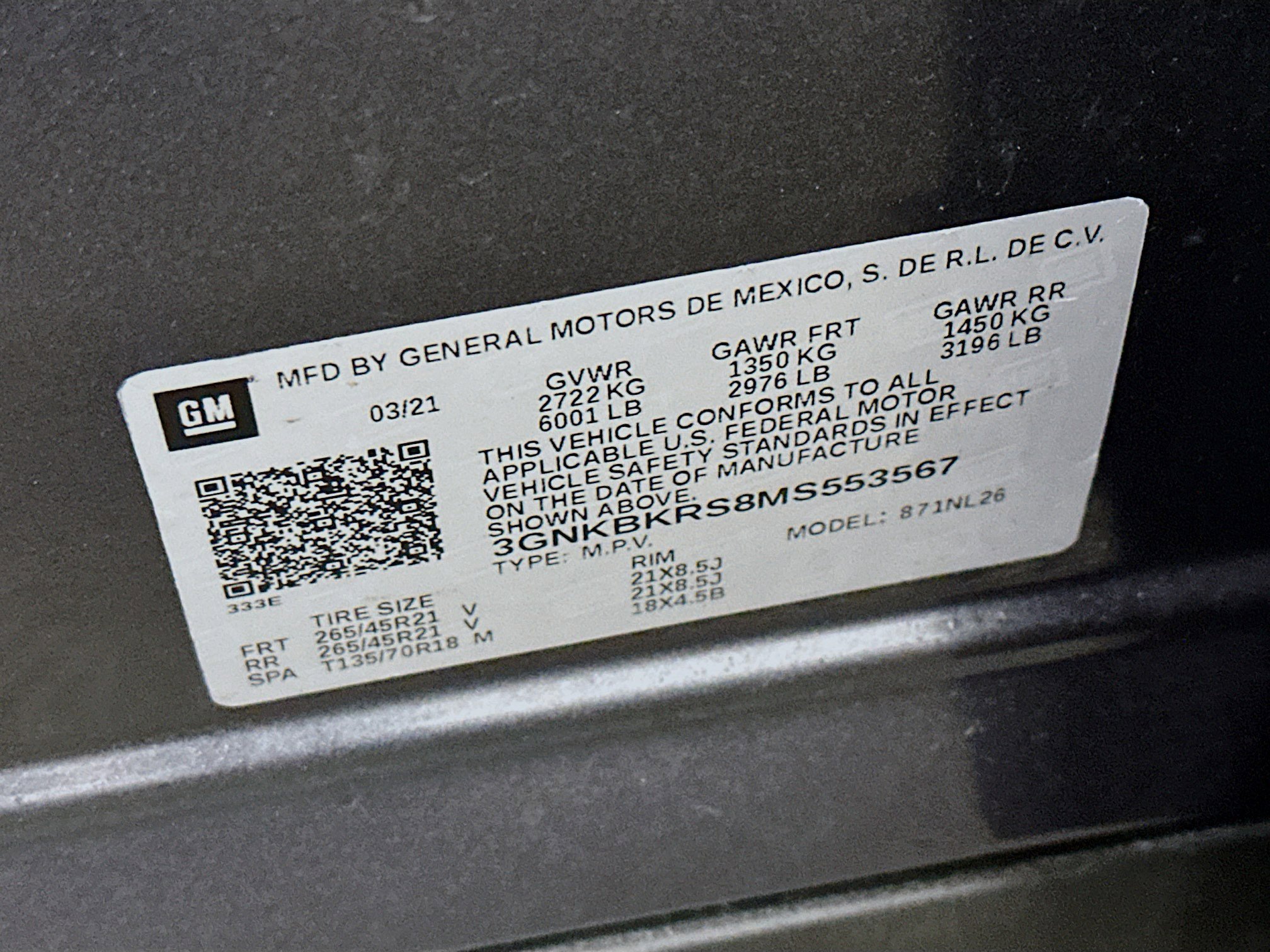 Used 2021 Chevrolet Blazer RS w/ Enhanced Convenience Package image 12