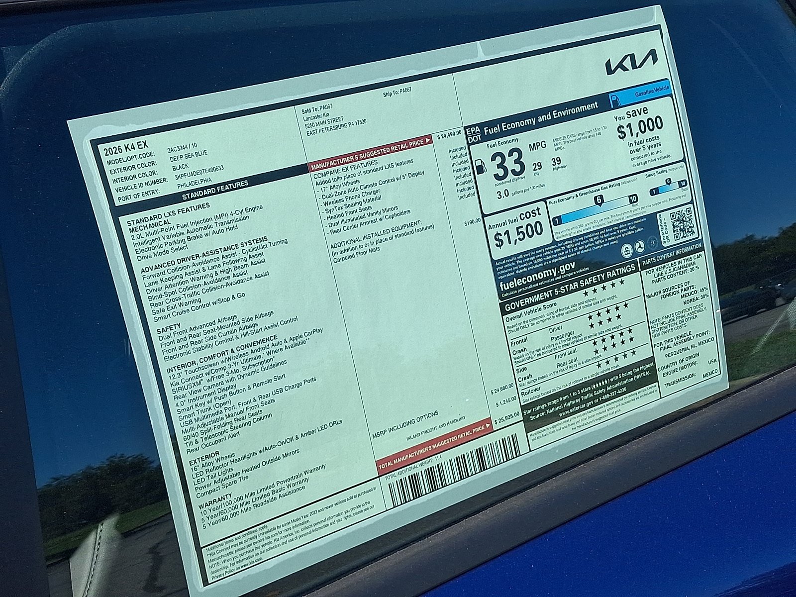New 2026 Kia K4 EX FWD image 17