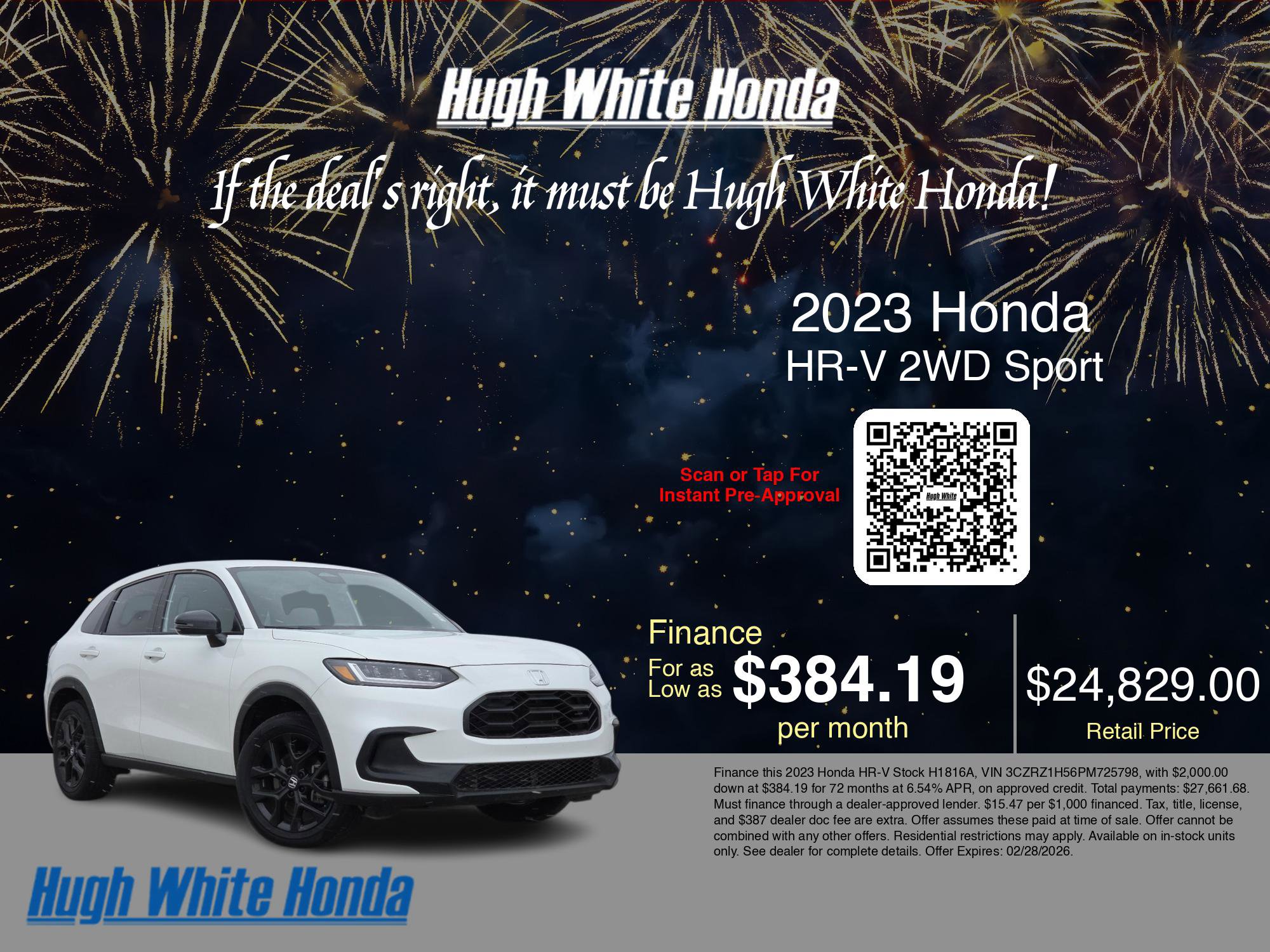 Used 2023 Honda HR-V Sport image 3