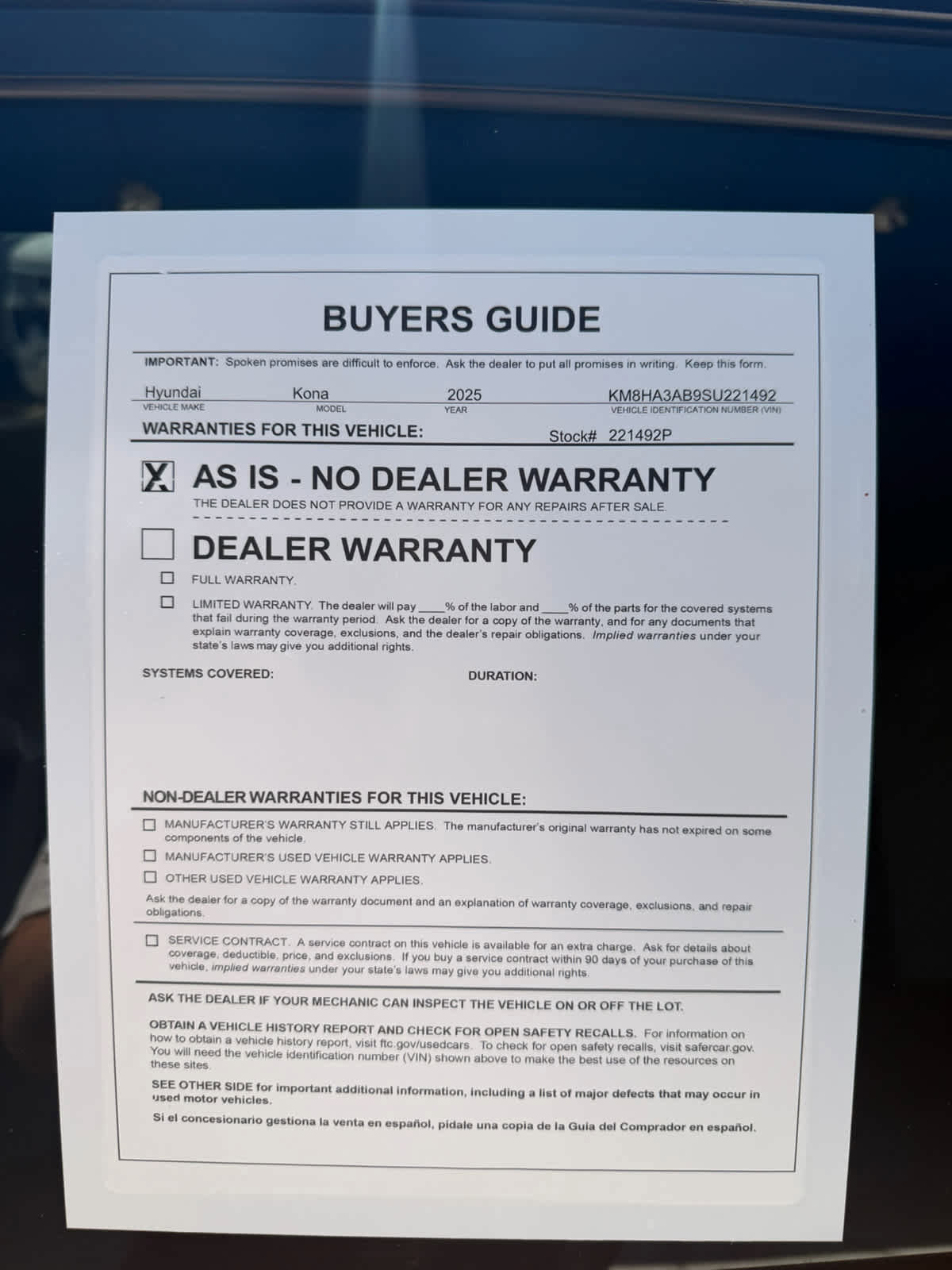 Used 2025 Hyundai Kona SE FWD image 29