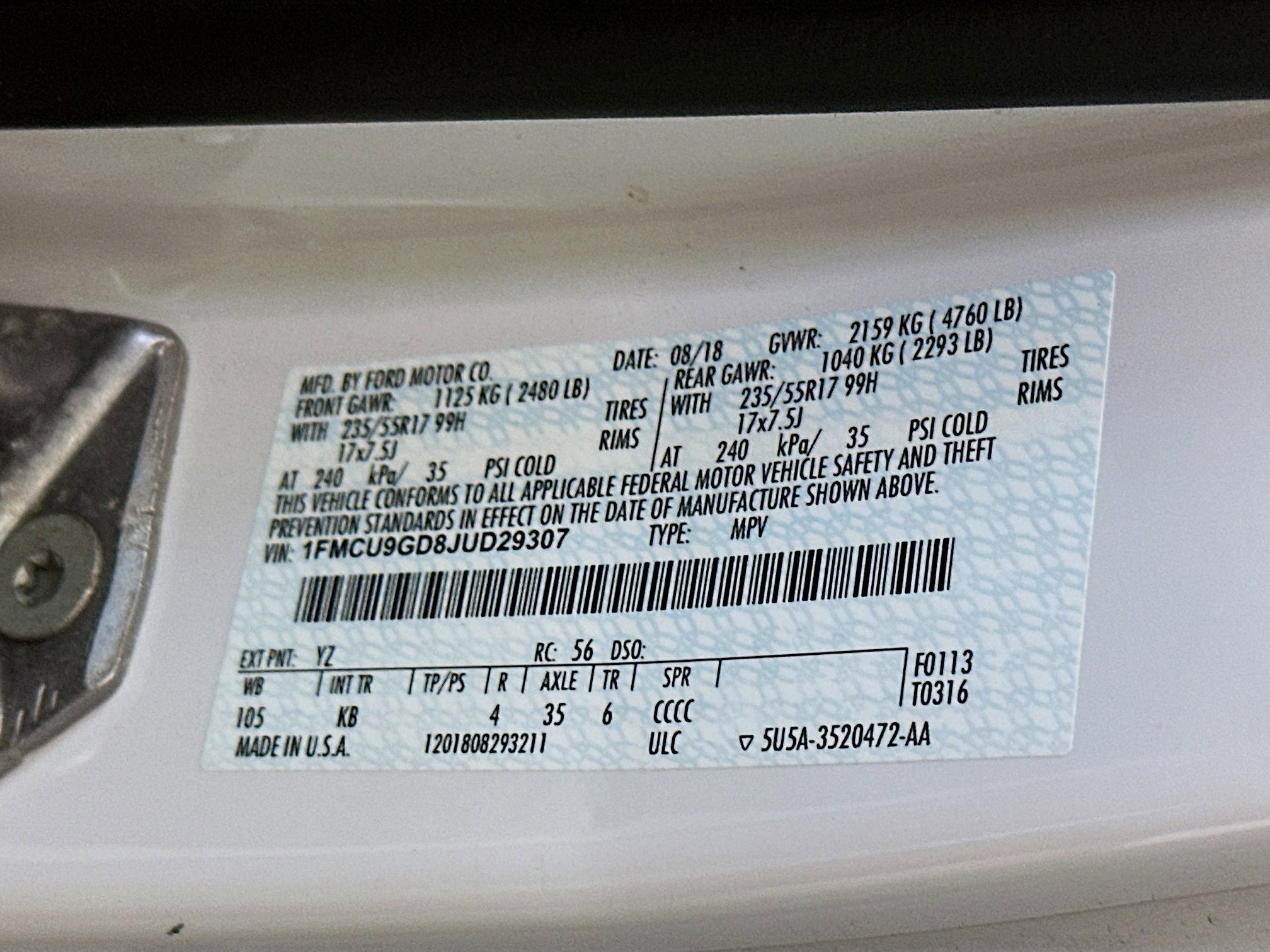 Used 2018 Ford Escape SE image 12