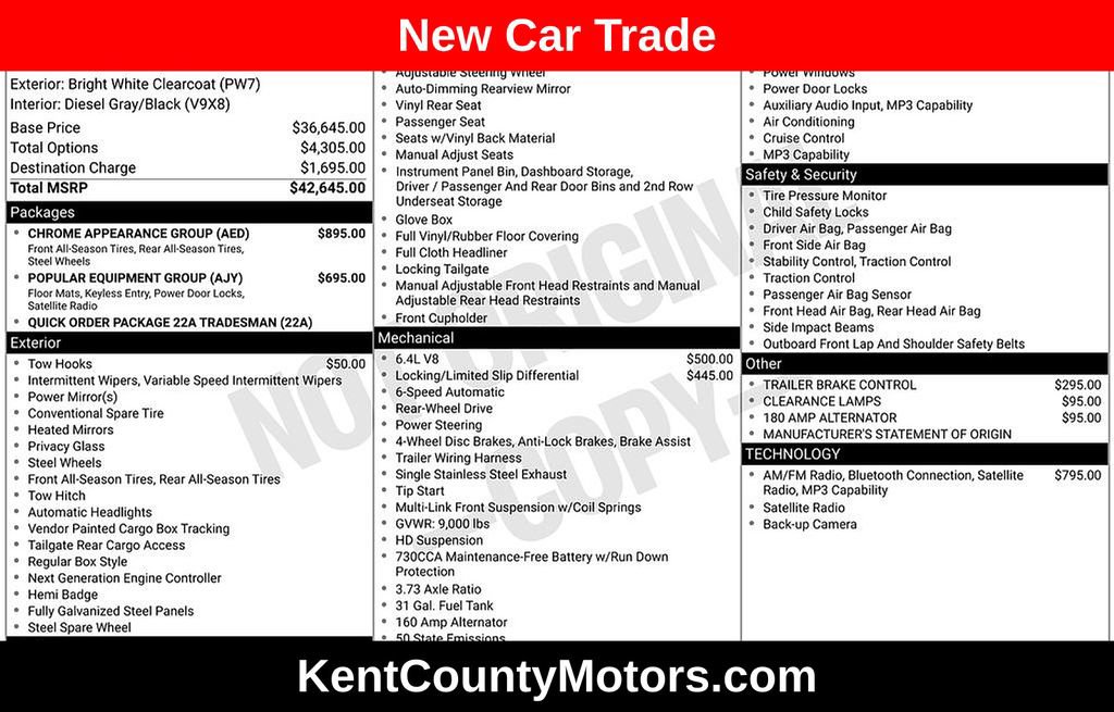 Used 2018 RAM 2500 Tradesman w/ Chrome Appearance Group RWD image 1