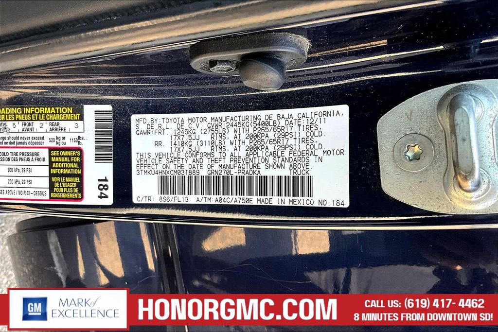 Used 2012 Toyota Tacoma PreRunner w/ TRD Sport Pkg RWD image 19