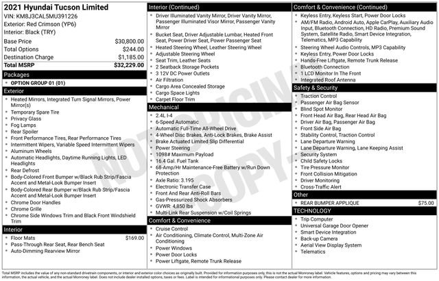Used 2021 Hyundai Tucson Limited AWD/4WD image 35