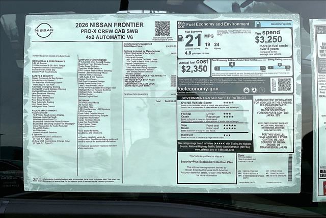 New 2026 Nissan Frontier Pro-X w/ Pro-X Convenience Package image 13