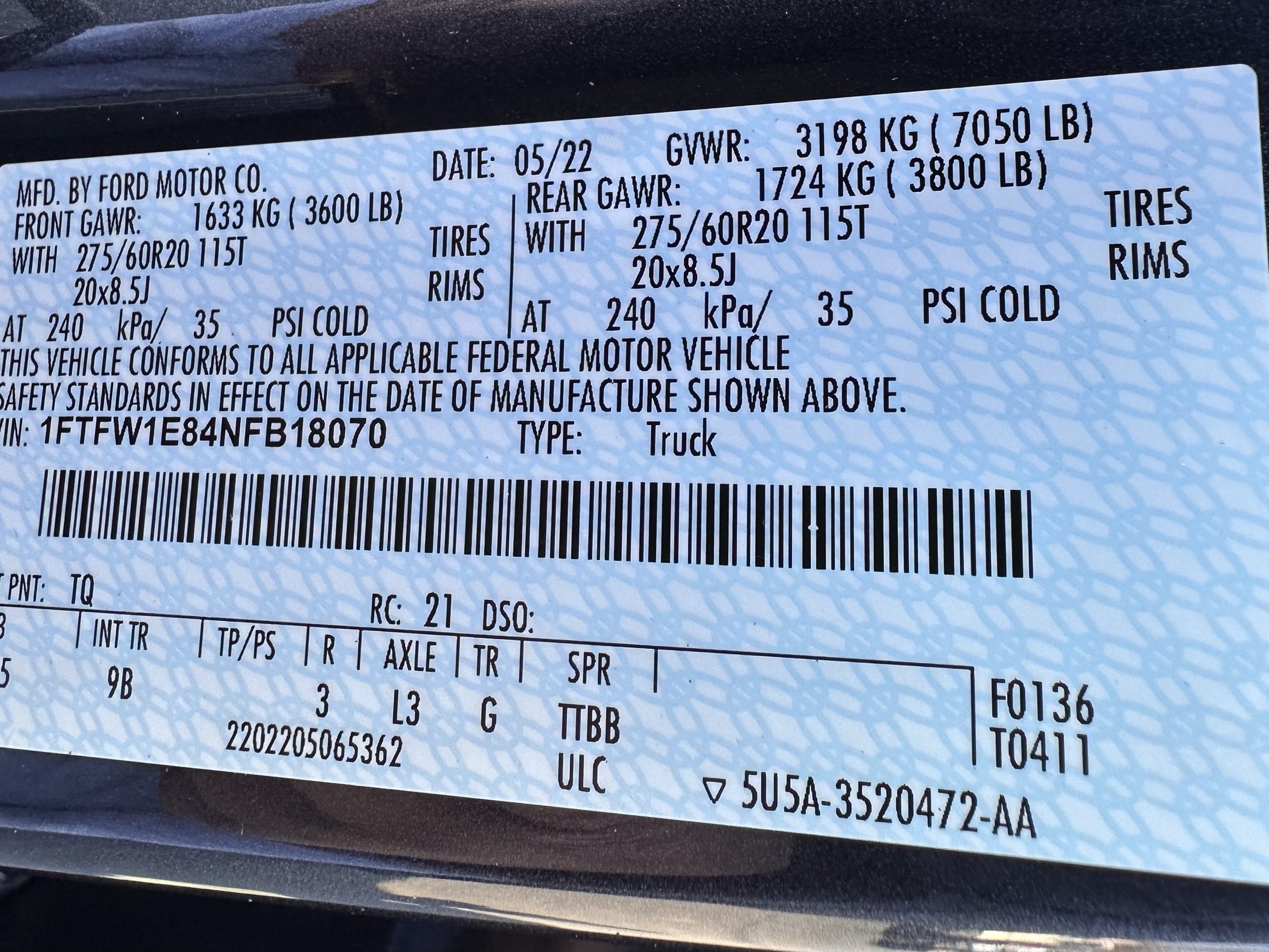 Used 2022 Ford F150 Platinum w/ Trailer Tow Package AWD/4WD image 34