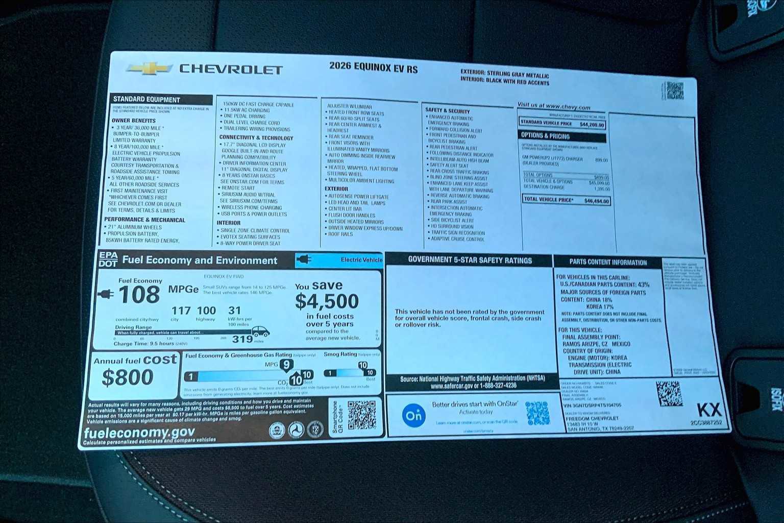 New 2026 Chevrolet Equinox EV RS FWD image 18