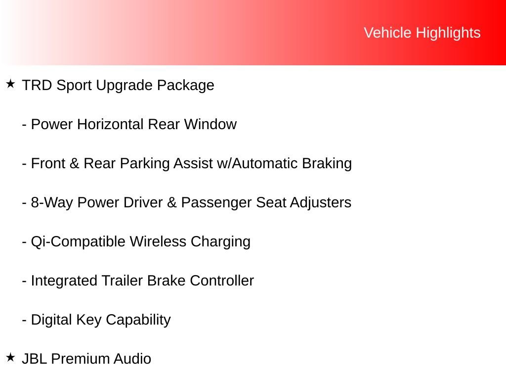 Certified 2024 Toyota Tacoma TRD Sport w/ TRD Sport Upgrade Package AWD/4WD image 11