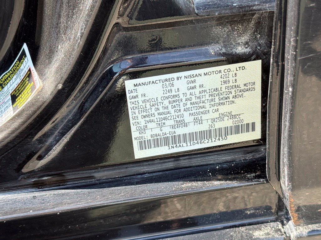 Used 2006 Nissan Altima 2.5 S w/ (F01) SL Pkg FWD image 32