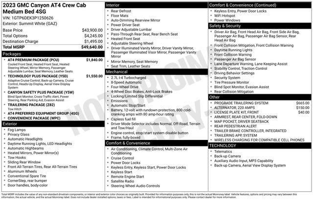 Used 2023 GMC Canyon AT4 w/ AT4 Premium Package AWD/4WD image 4