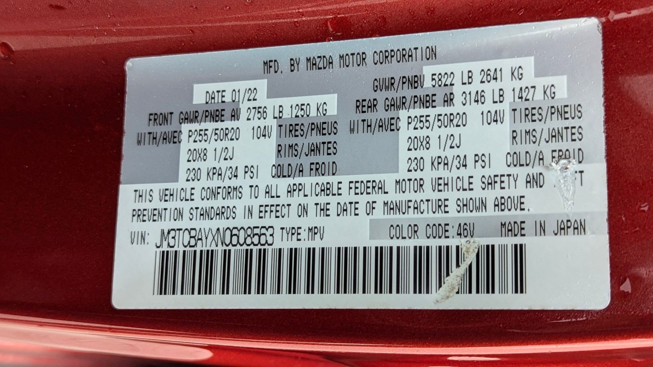 Used 2022 MAZDA CX-9 Touring Plus image 19