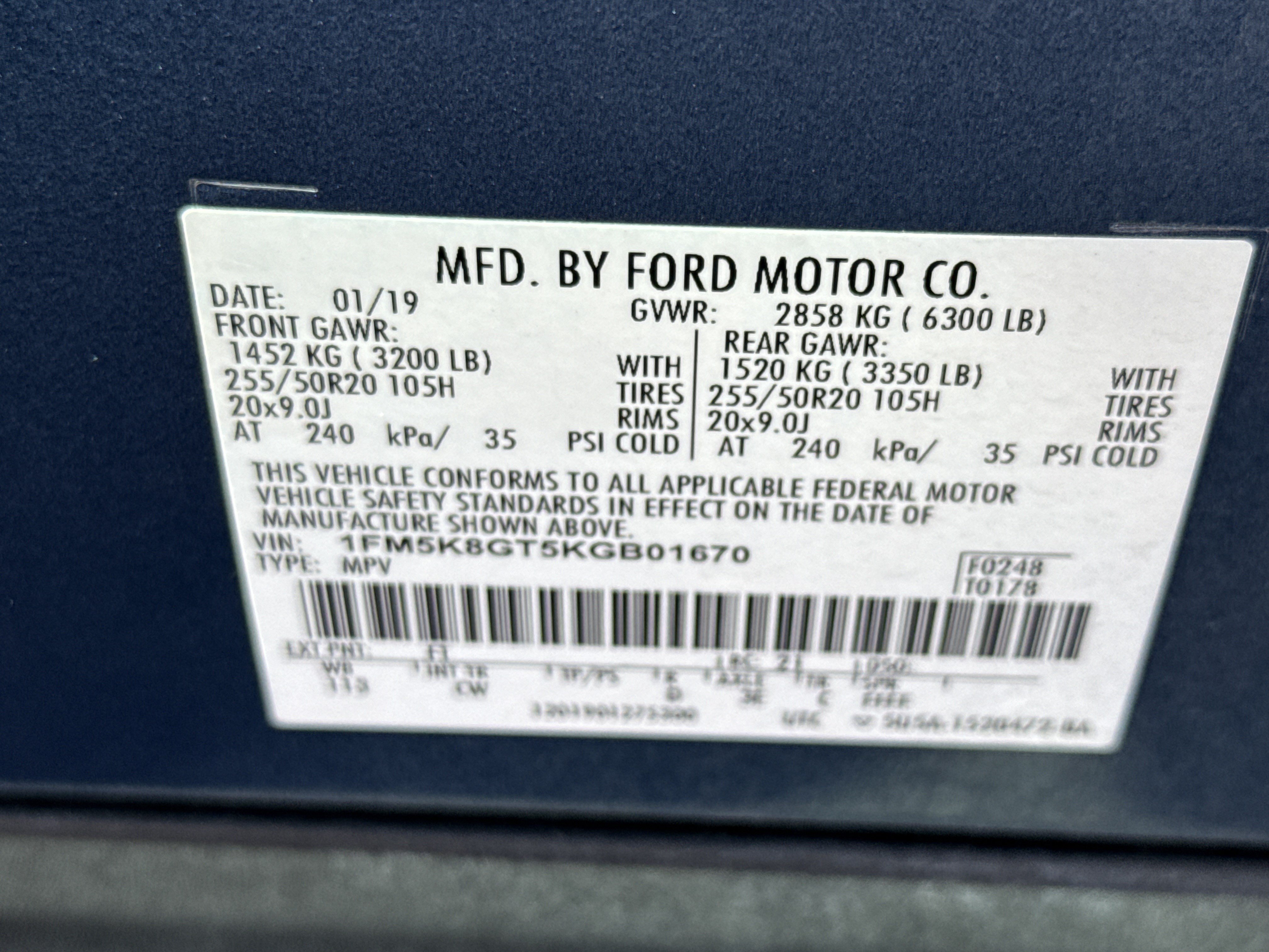 Used 2019 Ford Explorer Sport w/ Equipment Group 401A AWD/4WD image 40