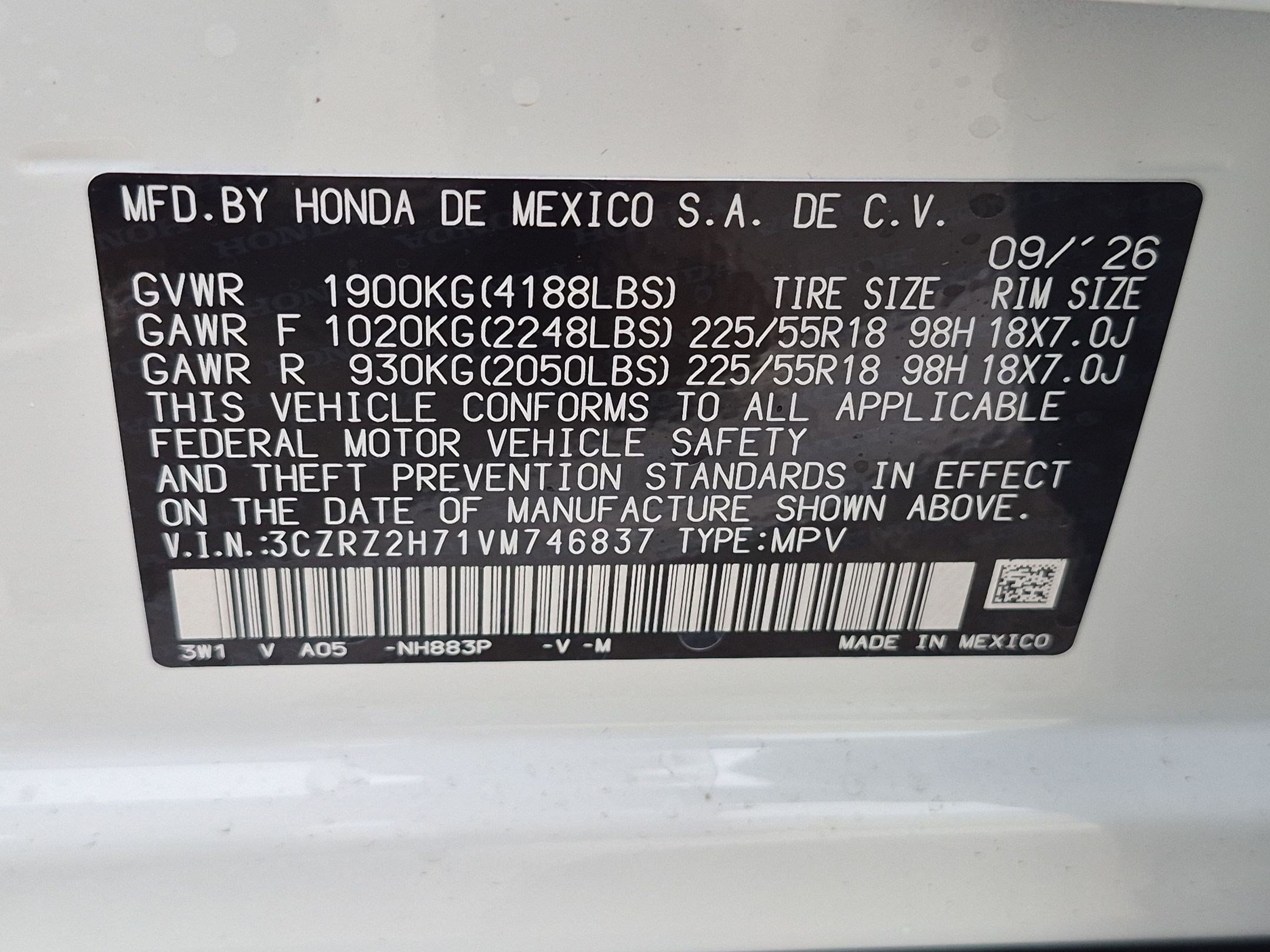 New 2027 Honda HR-V EX-L image 17