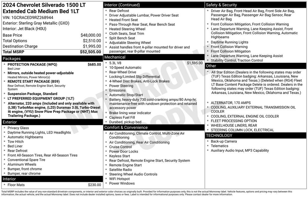 Used 2024 Chevrolet Silverado 1500 LT w/ Protection Package image 8
